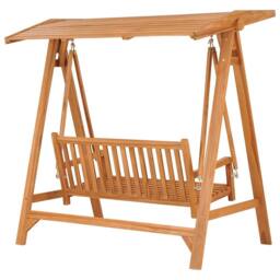 Berkfield Home Swing Bench 170 cm Solid Teak Wood in Brown
