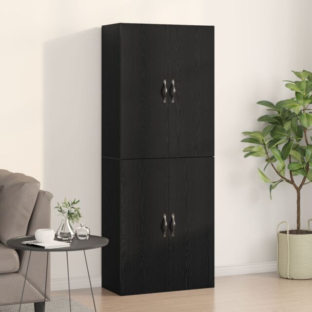 Berkfield Home Cabinets 2 pcs Black Oak 69, 5x34x180 cm Engineered Wood - Size: 5 x 34 x 180 cm - image 1