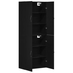 Berkfield Home Cabinets 2 pcs Black Oak 69, 5x34x180 cm Engineered Wood - Size: 5 x 34 x 180 cm - thumbnail 4