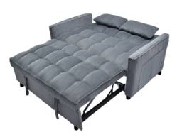 LUXURY LIFE Madrid Jumbo Cord 2 Seater Pull Out Sofa Bed in Grey - thumbnail 5