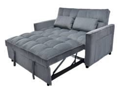 LUXURY LIFE Madrid Jumbo Cord 2 Seater Pull Out Sofa Bed in Grey - thumbnail 4