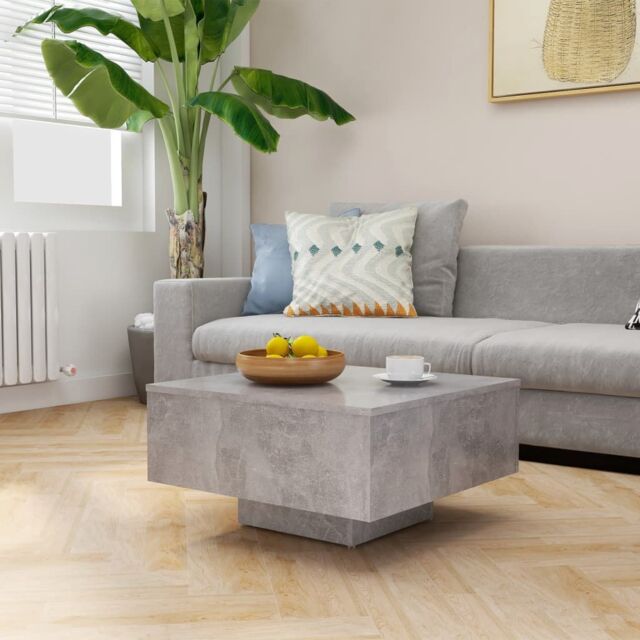 Berkfield Home Coffee Table Concrete Grey 60x60x31.5 cm Engineered Wood - image 1