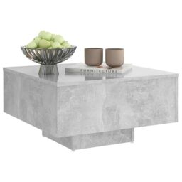 Berkfield Home Coffee Table Concrete Grey 60x60x31.5 cm Engineered Wood - thumbnail 3