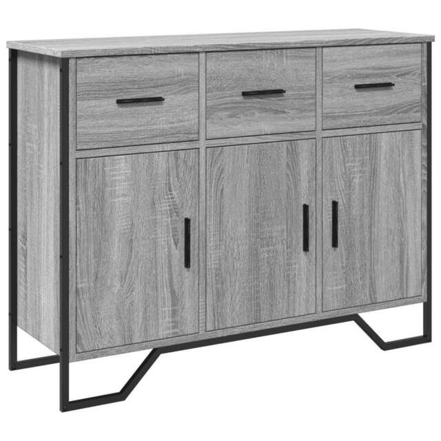 Berkfield Home Sideboard Grey Sonoma 97x32.5x74.5 cm Engineered Wood - image 1