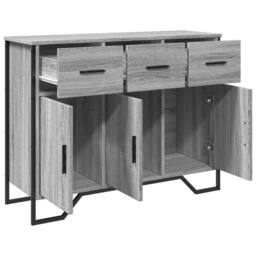 Berkfield Home Sideboard Grey Sonoma 97x32.5x74.5 cm Engineered Wood - thumbnail 5