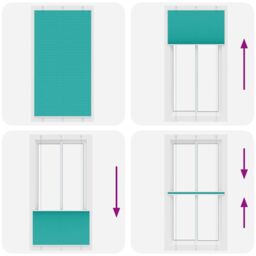 Berkfield Home Pleated Blind Petrol Green 100x200 cm Fabric Width 99.4 cm Polyester - thumbnail 5