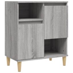 Berkfield Home Sideboards 2 pcs Grey Sonoma 60x35x70 cm Engineered Wood - Size: 60 x 35 x 70 cm - thumbnail 5