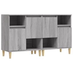 Berkfield Home Sideboards 2 pcs Grey Sonoma 60x35x70 cm Engineered Wood - Size: 60 x 35 x 70 cm - thumbnail 2