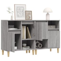 Berkfield Home Sideboards 2 pcs Grey Sonoma 60x35x70 cm Engineered Wood - Size: 60 x 35 x 70 cm - thumbnail 4
