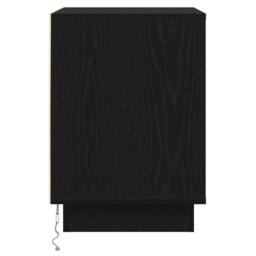 Berkfield Home Bedside Cabinet with LED Lights Black 39x34.5x50 cm - thumbnail 8