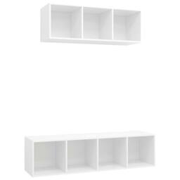 Berkfield Home 2 Piece TV Cabinet Set White Engineered Wood - thumbnail 1
