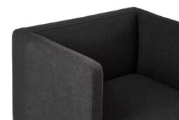 Orsina Luxurious Black Dining Chair with Silver Legs, Livingroom Armchair, Outdoor Patio Chair, Ideal As Kitchen Chair - thumbnail 4