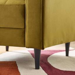 FurnitureboxUK Jade Velvet Chesterfield Armchair in Mustard - thumbnail 6