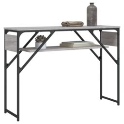 Berkfield Home Console Table with Shelf Grey Sonoma 105x30x75cm Engineered Wood - Size: 105 x 30 x 75 cm - thumbnail 3