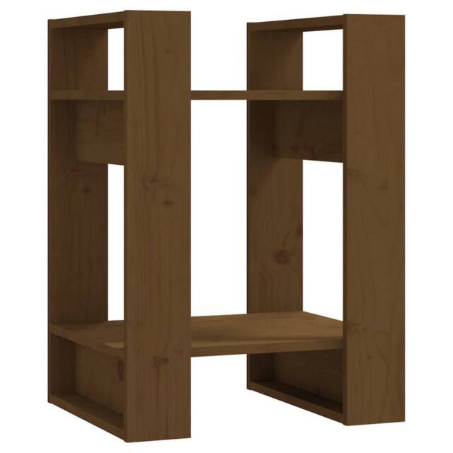 Berkfield Home Book Cabinet/Room Divider Honey Brown 41x35x57 cm Solid Wood Pine - Size: 41 x 35 x 57 cm - image 1