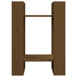 Berkfield Home Book Cabinet/Room Divider Honey Brown 41x35x57 cm Solid Wood Pine - Size: 41 x 35 x 57 cm - thumbnail 3