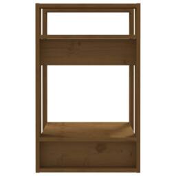 Berkfield Home Book Cabinet/Room Divider Honey Brown 41x35x57 cm Solid Wood Pine - Size: 41 x 35 x 57 cm - thumbnail 4