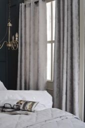 "The Lyndon Company Versailles Eyelet Pair of Curtains - Jacquard Lined - 72"" or 90"" Drop - Deyongs 1846 in Natural - Size: 168 cm width x 183 cm drop" - thumbnail 1