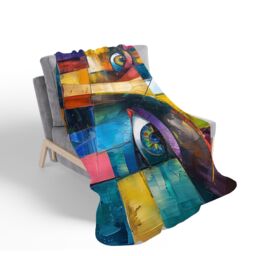 Warren Reed - Designer Fragmented Vision: Eyes Of The Soul Sherpa Blanket - Size: Large - thumbnail 2