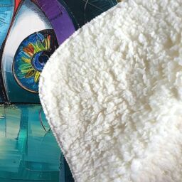 Warren Reed - Designer Fragmented Vision: Eyes Of The Soul Sherpa Blanket - Size: Large - thumbnail 3