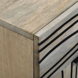 Berkfield Home Bedside Tables with Drawer White & Black 50 x 33 x 60 cm - thumbnail 6