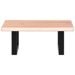 Berkfield Home Elegant Basin Shelf Wall Mounted Steel & Solid Wood Oak in Brown - thumbnail 4