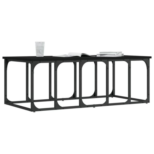 Berkfield Home Modern Coffee Table Black 100x50x35.5 cm Engineered Wood - image 1