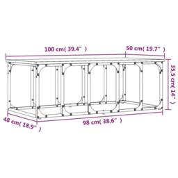 Berkfield Home Modern Coffee Table Black 100x50x35.5 cm Engineered Wood - thumbnail 9