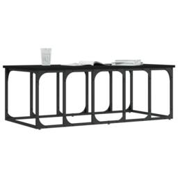 Berkfield Home Modern Coffee Table Black 100x50x35.5 cm Engineered Wood - thumbnail 1