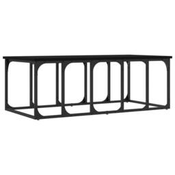 Berkfield Home Modern Coffee Table Black 100x50x35.5 cm Engineered Wood - thumbnail 6