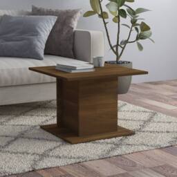 Berkfield Home Coffee Table Brown Oak 55.5x55.5x40 cm Engineered Wood - thumbnail 2
