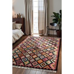 THE RUGS Kamal Kelim Rug, Handwoven Wool & Cotton, Reversible 3mm Flat Pile - Size: 120 cm x 170 cm - thumbnail 7