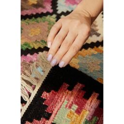 THE RUGS Kamal Kelim Rug, Handwoven Wool & Cotton, Reversible 3mm Flat Pile - Size: 120 cm x 170 cm - thumbnail 4