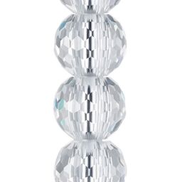 Happy Homewares Contemporary Clear Crystal Glass & Metal Table Lamp Base with Faceted Spheres - thumbnail 3