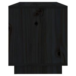 Berkfield Home TV Cabinet Black 74x34x40 cm Solid Wood Pine - Size: 74 x 34 x 40 cm - thumbnail 5