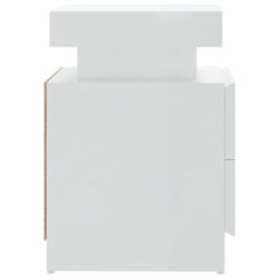 Berkfield Home Bedside Cabinet High Gloss White 45x35x52 cm Engineered Wood - Size: 45 x 35 x 52 cm - thumbnail 5