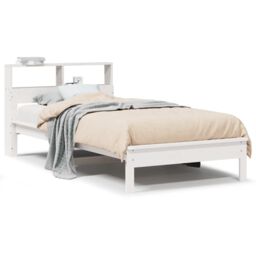 Berkfield Home Bookcase Bed without Mattress White 90x190 cm Single Solid Wood Pine - thumbnail 2