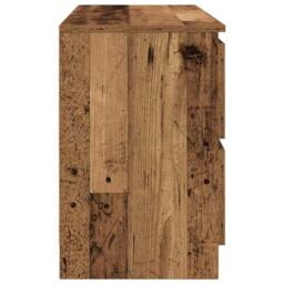 Berkfield Home TV Cabinet Old Wood 100x35x54 cm Engineered Wood in Brown - Size: 100 x 35 x 54 cm - thumbnail 7