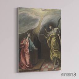 "Artery8 Annunciation Archangel Gabriel & Mary El Greco Canvas Wall Art - Size: W18"" x H24""" - thumbnail 2