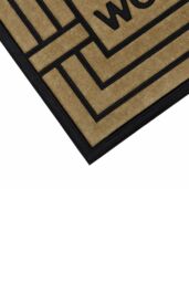 JVL Vienna Rubber Backed Scraper Doormat 45x75cm Welcome in Brown - Size: 45 cm x 75 cm - thumbnail 4