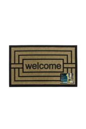 JVL Vienna Rubber Backed Scraper Doormat 45x75cm Welcome in Brown - Size: 45 cm x 75 cm - thumbnail 6