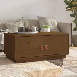 Berkfield Home Coffee Table Honey Brown 80x50x35 cm Solid Wood Pine - Size: 80 x 50 x 35 cm - thumbnail 2