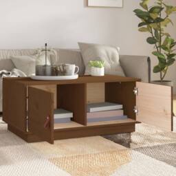 Berkfield Home Coffee Table Honey Brown 80x50x35 cm Solid Wood Pine - Size: 80 x 50 x 35 cm - thumbnail 3