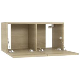 Berkfield Home Hanging TV Cabinet Sonoma Oak 60x30x30 cm in Brown - Size: 60 x 30 x 30 cm - thumbnail 5