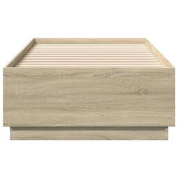 Berkfield Home Bed Frame with LED without Mattress Sonoma Oak 90x200 cm in Brown - thumbnail 6