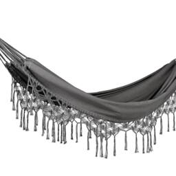 Wyld and Coco Boho Garden Hammock Grey Cotton-Polyester Swing Seat - thumbnail 2