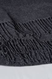 BHS Chenille Throw in Charcoal - Size: 127 cm x 152 cm - thumbnail 3