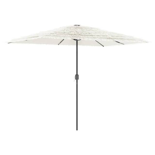Berkfield Home Garden Parasol with Steel Pole White 300x200x250 cm - Size: 300 x 200 x 250 cm - image 1