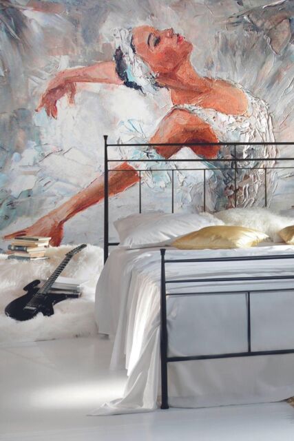 Origin Murals Ballerina Wall Mural in Grey - Size: W350 cm x H280 cm - image 1