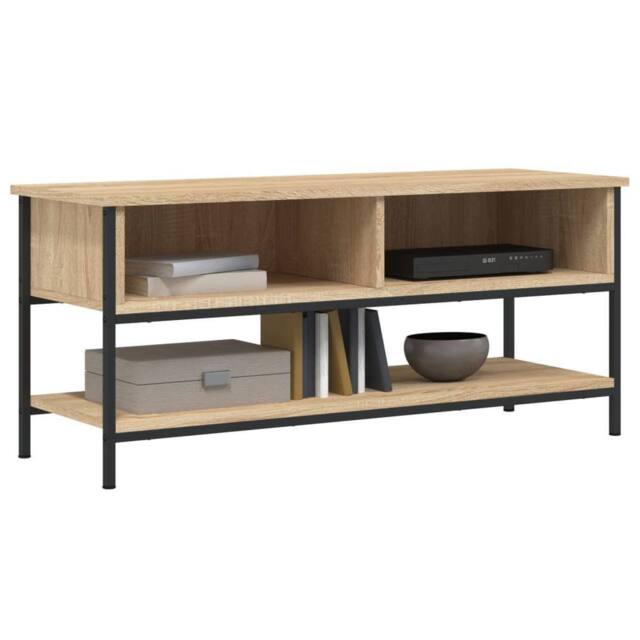 Berkfield Home TV Cabinet Sonoma Oak 100x35x45 cm Engineered Wood in Light Tan - Size: 100 x 35 x 45 cm - image 1